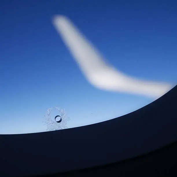 Photo of The little hole in airplane window (2)