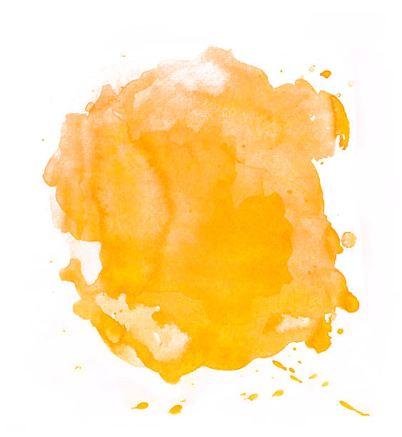 istock Yellow - orange splash of watercolor 497657976