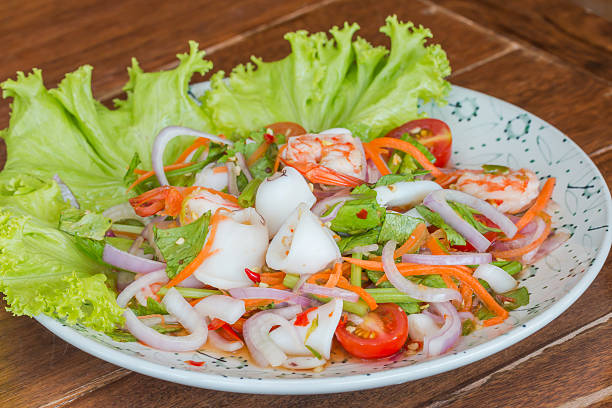 istock Spicy seafood salad, Thai food 497659852