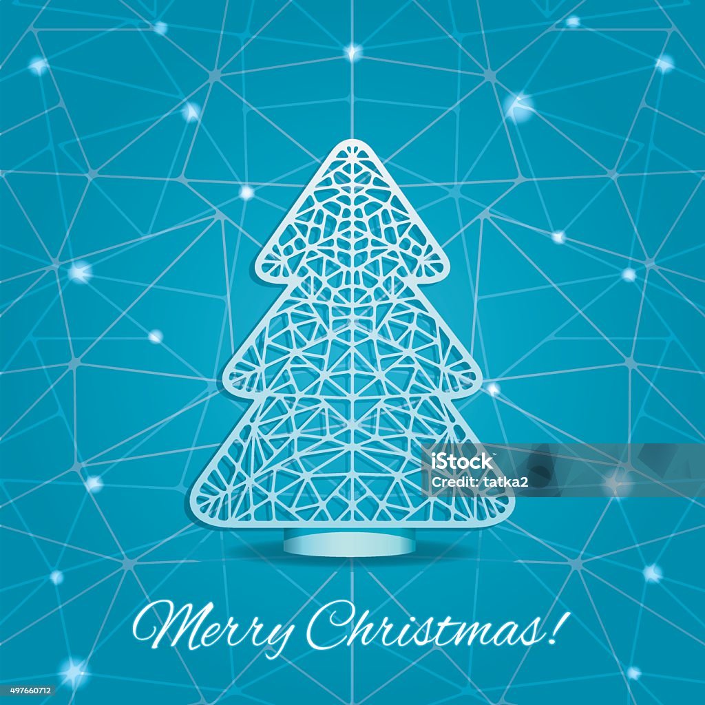 Vetores de Árvore De Natal Estilizada De Papel Cartão De Felicitações De  Natal e mais imagens de 2015 - iStock