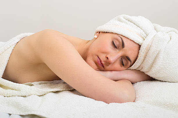 スパの女性 - health spa life purity satisfaction ストックフォトと画像
