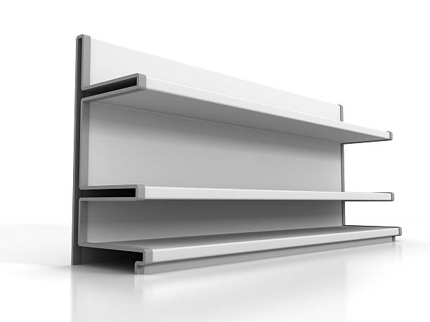 istock Supermarket Shelves On White Background 497664396