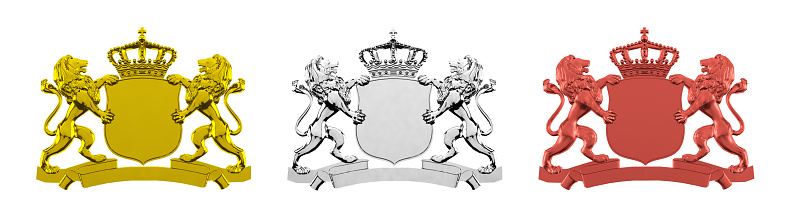 Bas-relief coat of arms knight