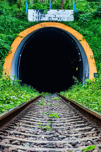 istock Railway in tunnel through the mountains,thailand. 497666146