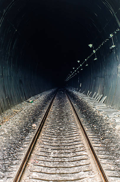 istock Railway in tunnel through the mountains,thailand. 497666270