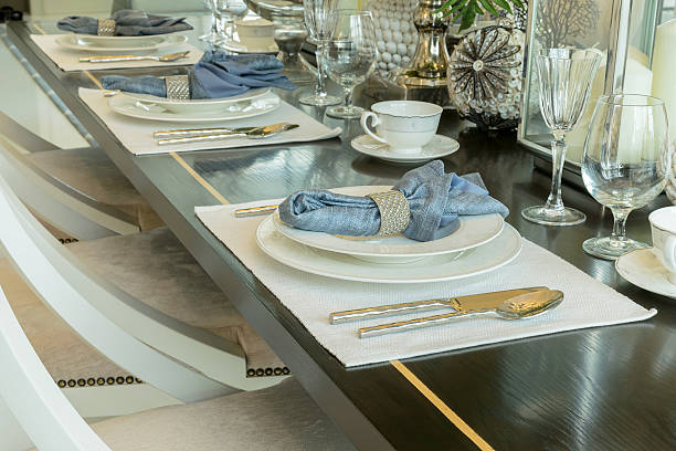 istock elegant table set in classic style dining room interior 497678766