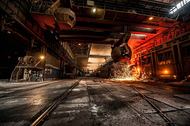 istock from ladle pours red-hot steel 497682272