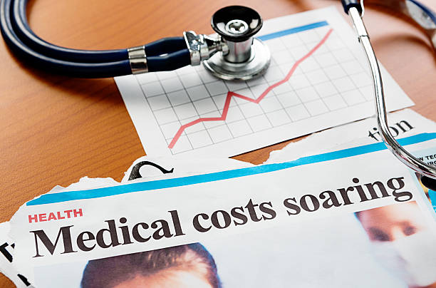istock 'Medical costs soaring' says headline. Rising graph demonstrates it 497682472