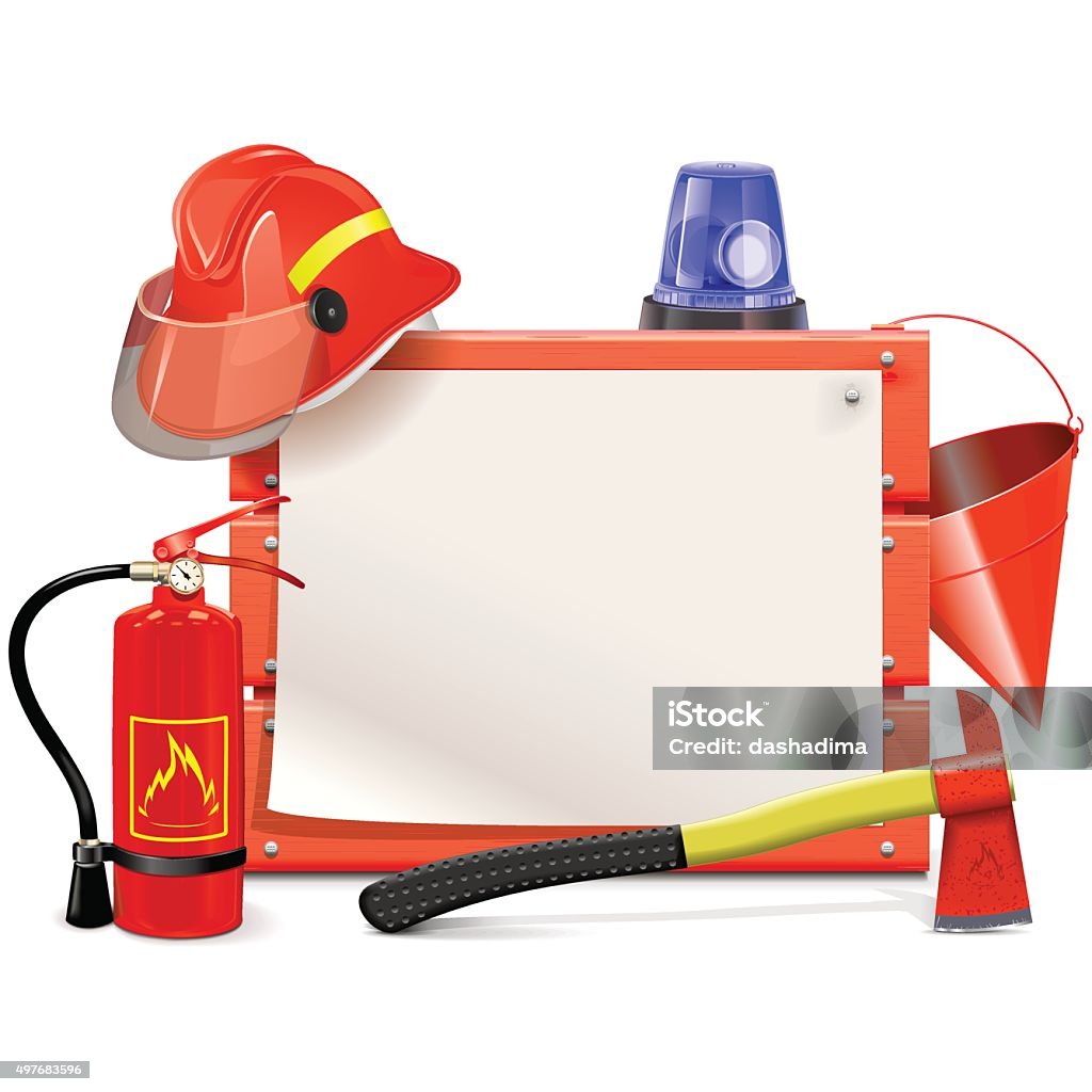 Firefighting Sample Board Vector Firefighter Board Stock Illustration - Download Image Now - Fire ...