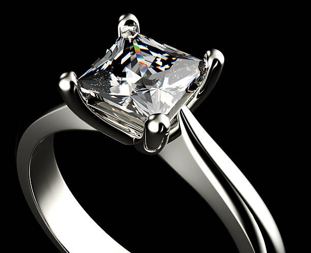 Ring with diamond stock photo