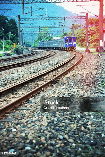 Train Stock Photo - Download Image Now - Blue, Commercial Land Vehicle, Diminishing Perspective