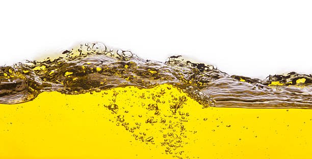 istock abstract image of spilled oil . On a white background. 497685501