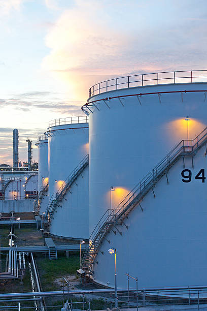 istock Gasoline tanks in the refinery plant in the morning time 497685607