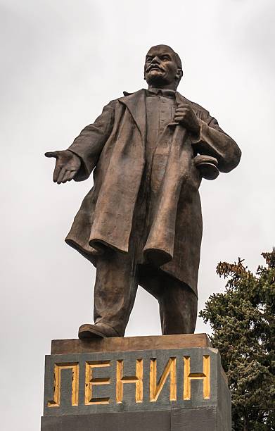 istock Lenin statue in a park in Russia 497686030