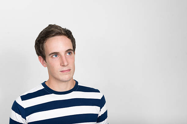 istock Portrait of Caucasian man looking up 497686326