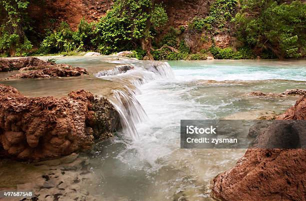 Havasupai Waterfalls Stock Photo - Download Image Now - 2015, Arizona, Beauty In Nature