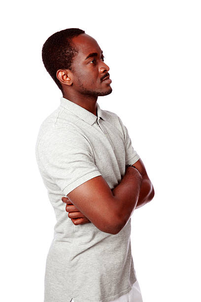 istock Side view portrait of a pensive african man 497688395