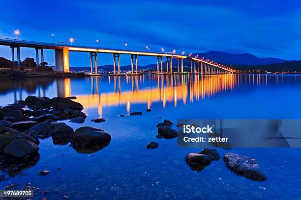 Tasman Bridge Wide Side Sunrise Stock Photo - Download Image Now - Hobart - Tasmania, Tasmania, Architecture