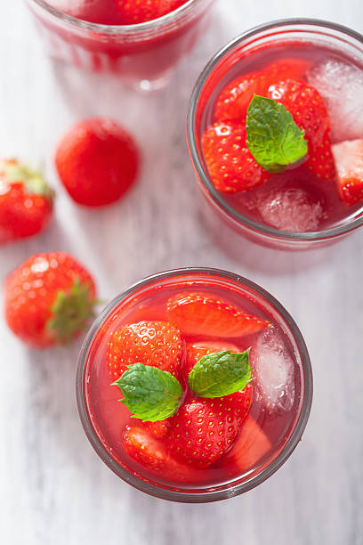 istock strawberry juice with mint summer drink 497690041