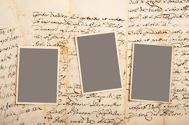istock Old letters with pictures 497690125