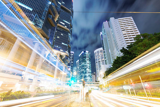 istock traffic in Hong Kong at night 497690275