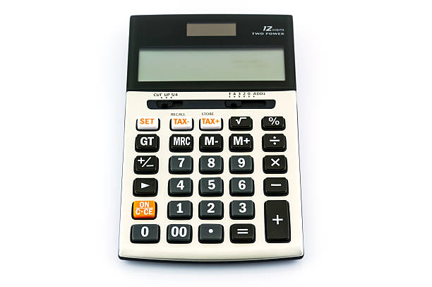 istock caculator isolated on white background, concept for accounting o 497690310