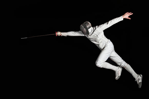 szermierka - fencing sport rivalry sword zdjęcia i obrazy z banku zdjęć