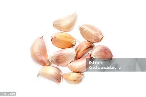 Garlic Cloves Isolated Stock Photo - Download Image Now - Garlic Clove, Garlic, Cut Out