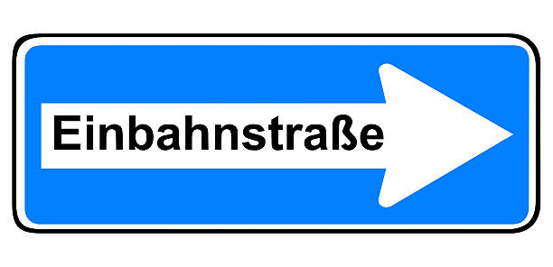 istock Traffic sign one-way street 497702002