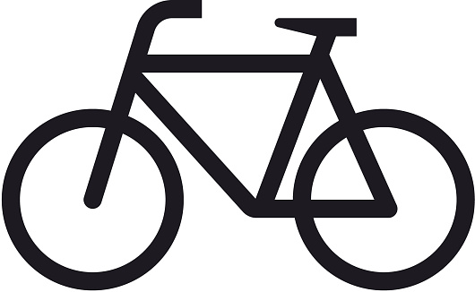 Bicycle icon special black square button