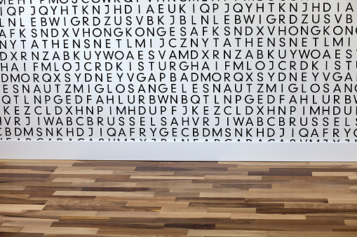 alphabet on the wallpaper