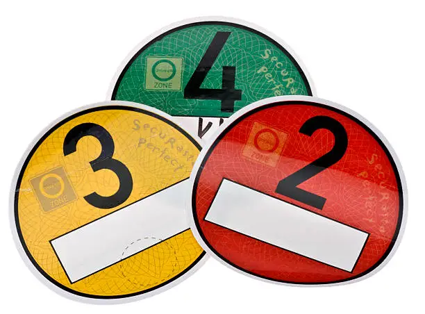 Badges for environmental zone - Fine dust stickers