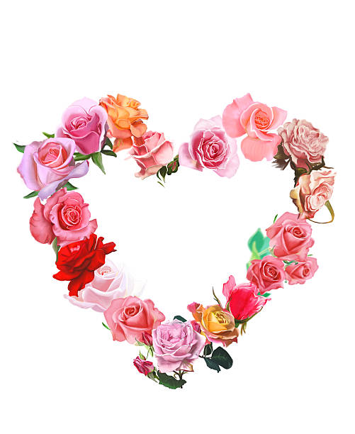 istock Watercolor flowers. Collection of roses 497705566