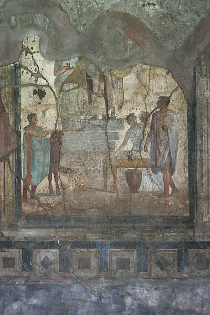 istock Pompeian fresco. Pompeii (Naples - Italy) 497706310