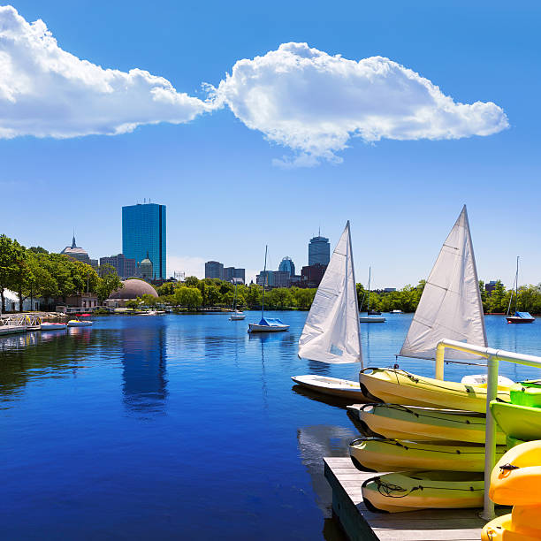 istock Boston sailboats Charles River at The Esplanade 497707844