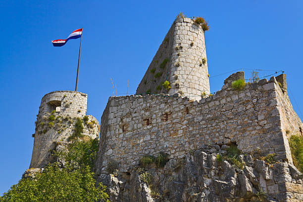 Old fort in Klis, Croatia - architecture background