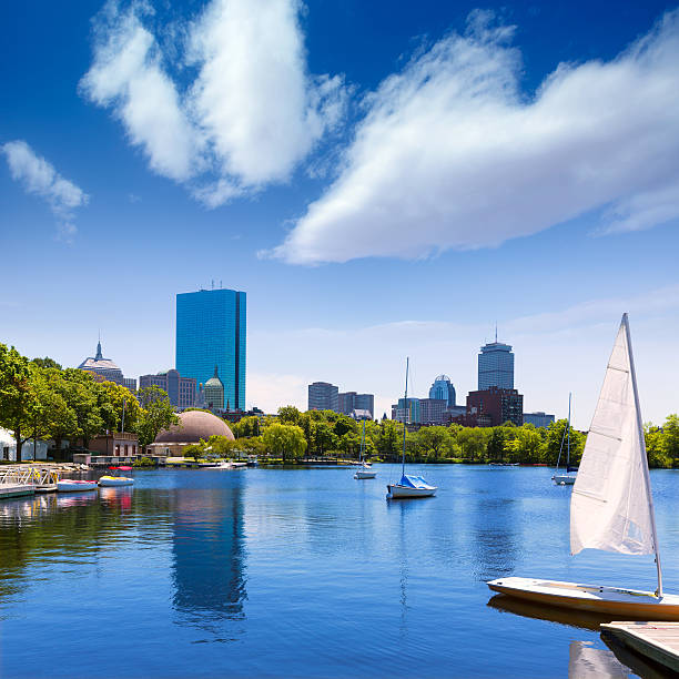 istock Boston sailboats Charles River at The Esplanade 497708048