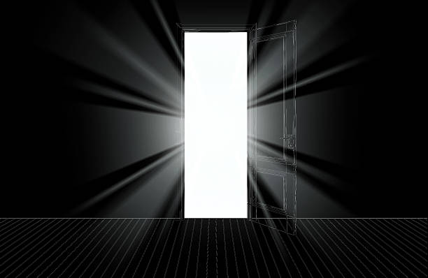 istock sunlight behind sketch the opening door 497708639