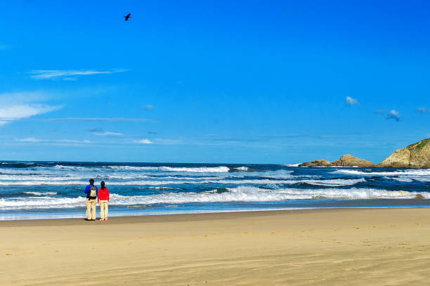 istock Happy couple on beautiful ocean beach 497708901