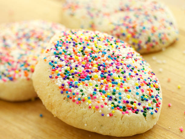 istock Homemade sugar cookies with color sprinkles 497709215