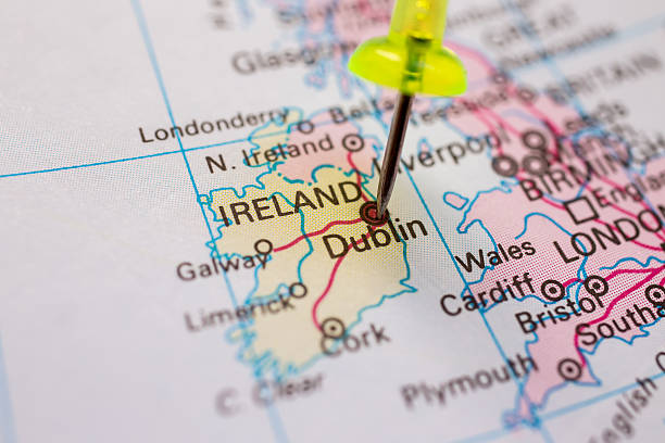 istock Ireland on atlas world map 497709616