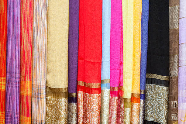 istock Colorful Thai scarfs 497710223
