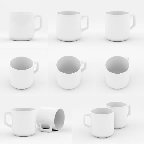 istock Mockup of white china cup 497710812