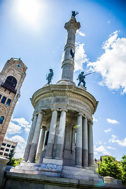 The Civil War Monument at Lackawanna County Courthouse Square, Pennsylvania, USA