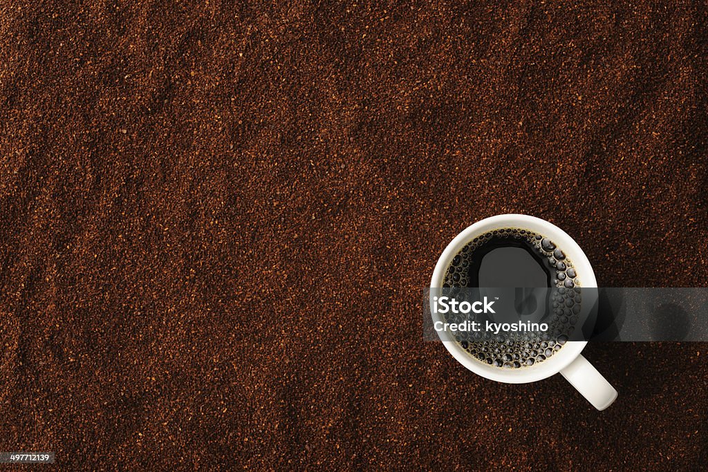 オーバーヘッドショットを、コーヒーをコーヒー豆 - コーヒーのロイヤリティフリーストックフォト