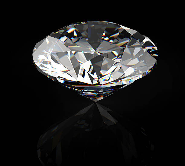 istock Diamond on black background with high quality. Jewelry ackground 497712579