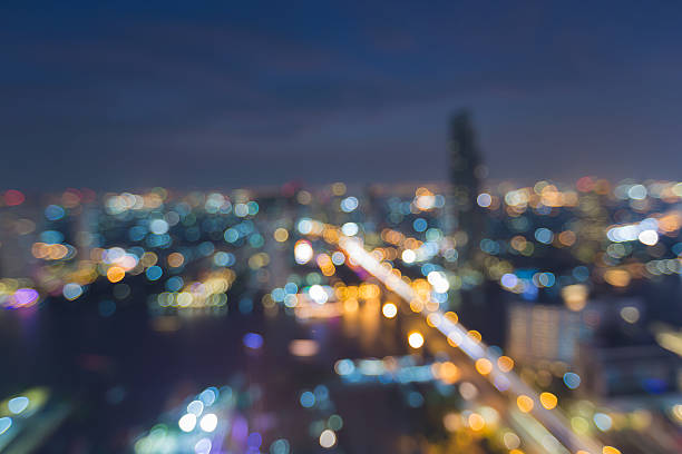 istock Abstract blurred bokeh light city downtown 497713508