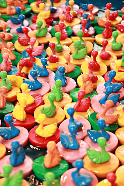 istock colorful of floating toy duck. 497713929