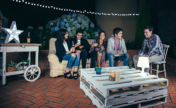 istock Happy friends drinking and having fun in a party 497713994