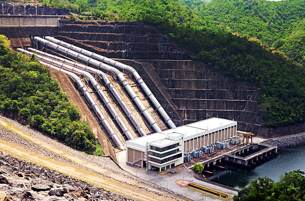 istock Clean energy by hydropower plant from downstream water. 497715700